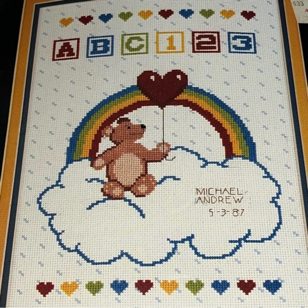 Vintage Designs For‎ The Needle Birthday Sampler Counted Cross Stitch Kit